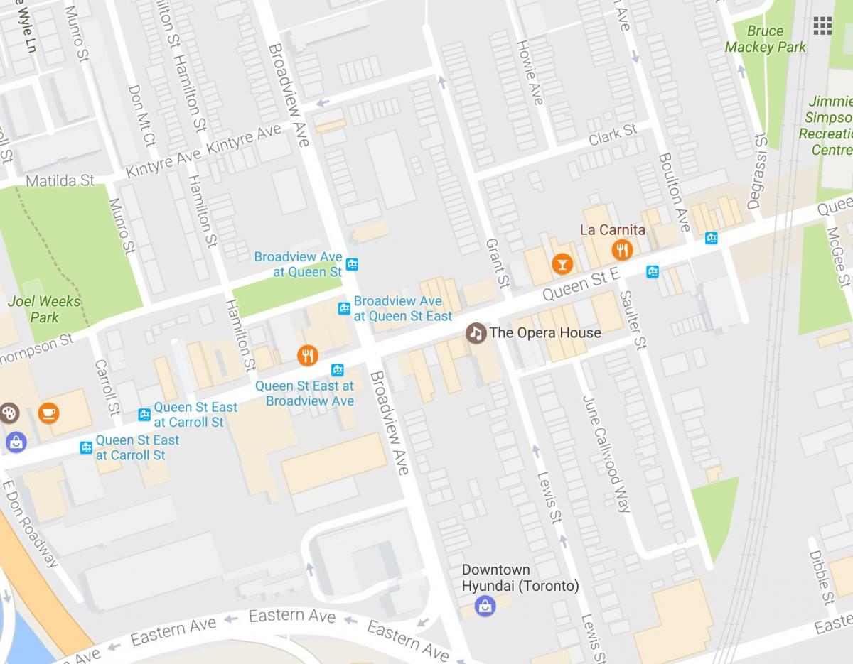 Mapa da Casa de Ópera de Toronto