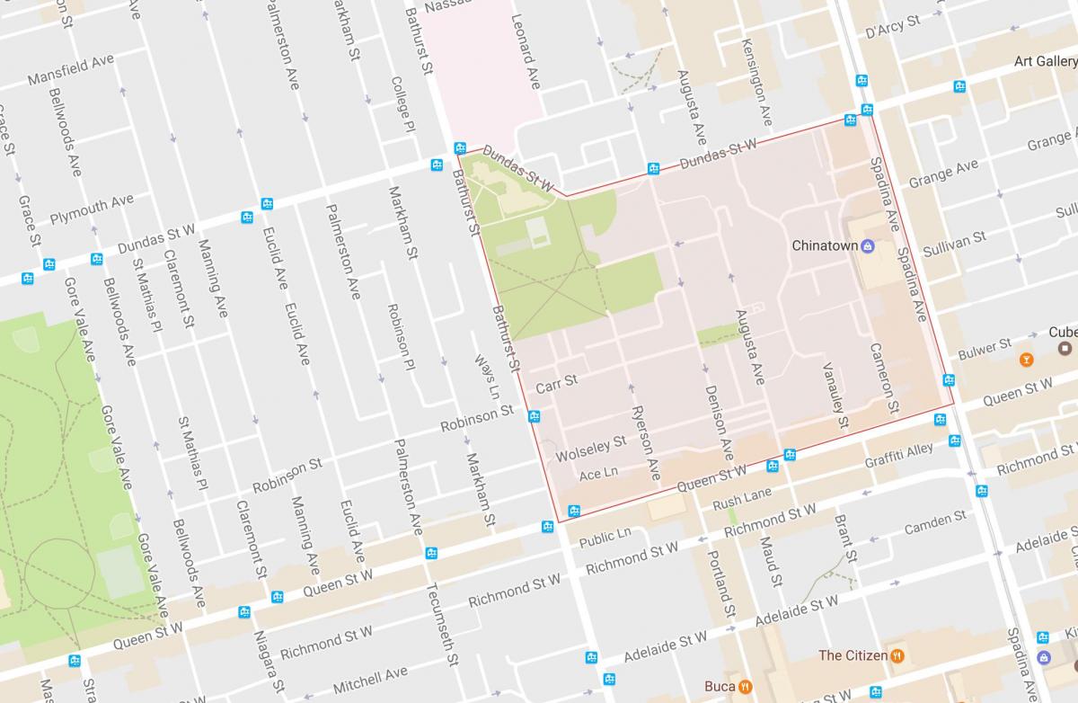 Mapa de Alexandra park bairro de Toronto