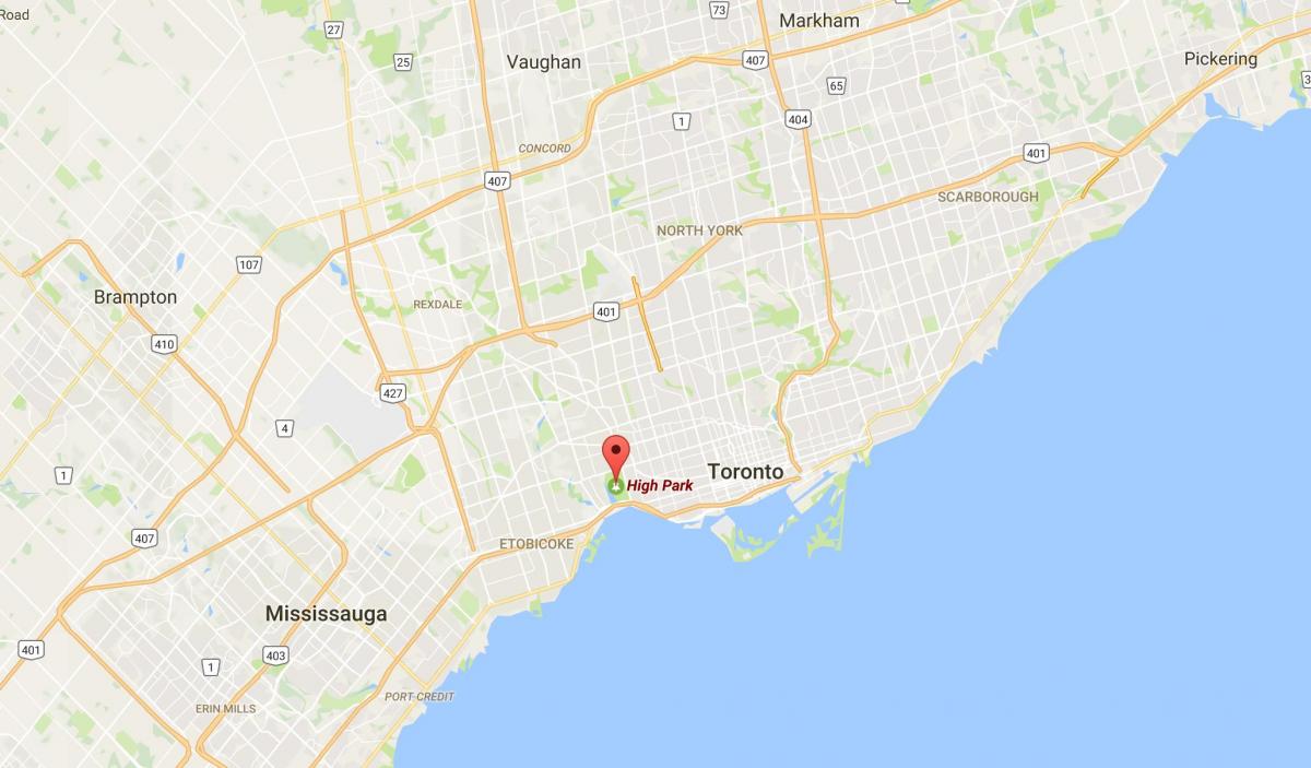 Mapa de Alta Park district de Toronto