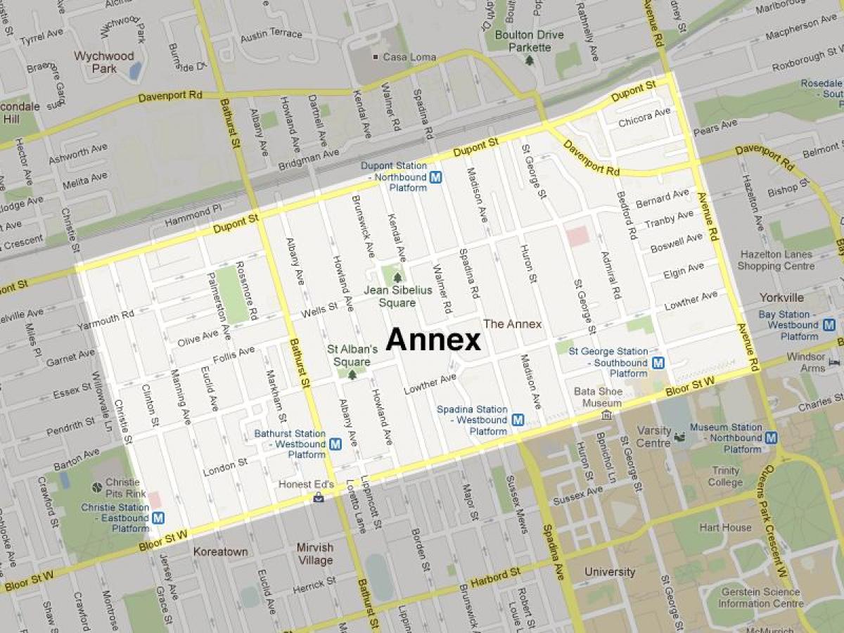 Mapa do Anexo Toronto