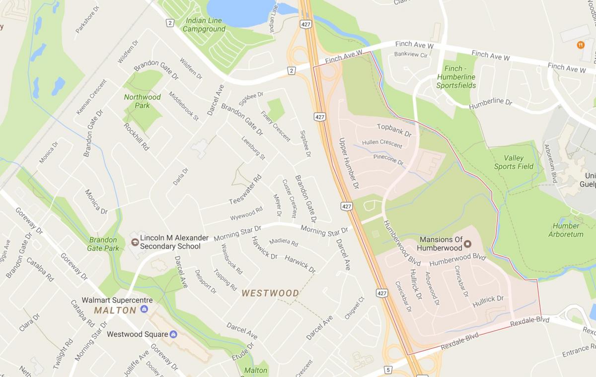 Mapa do Bairro de bairro de Toronto