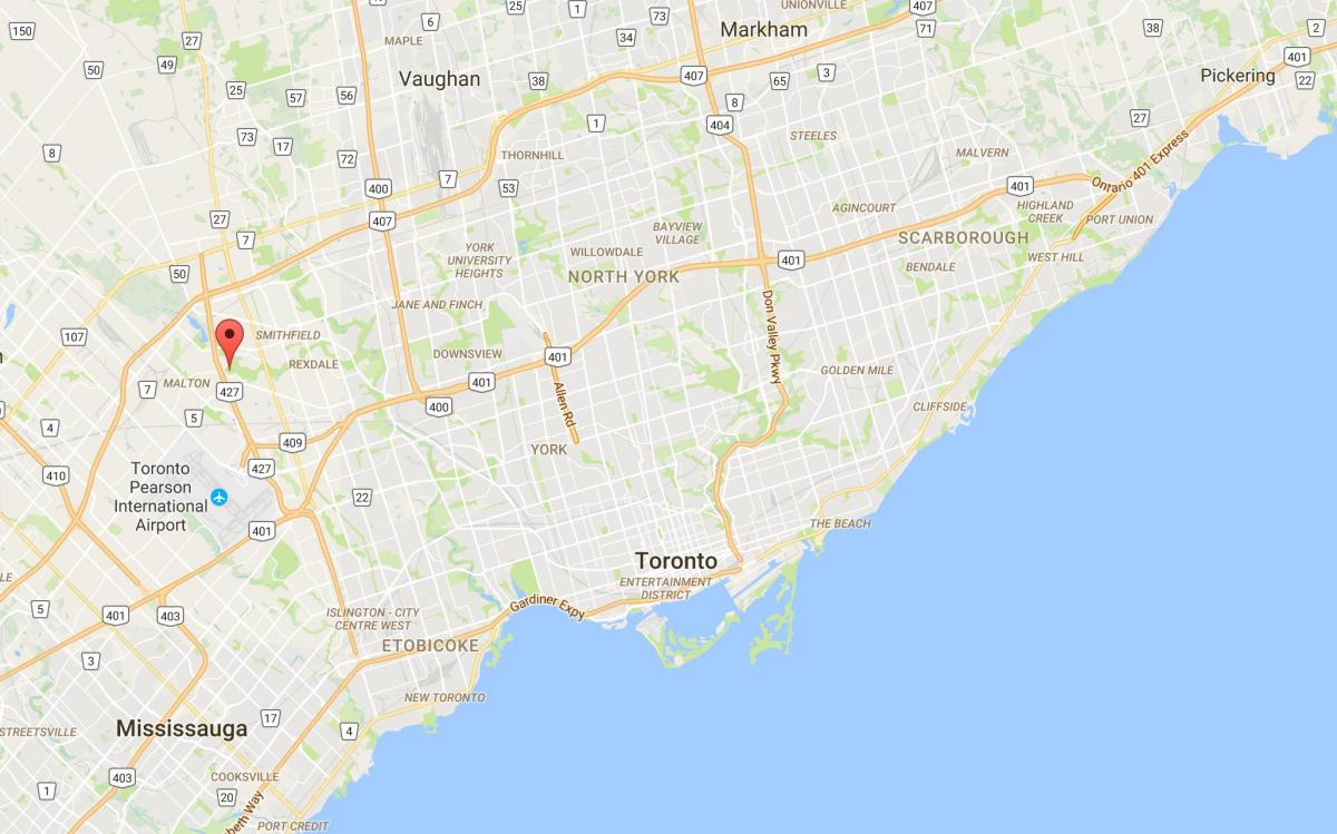Mapa do Bairro do distrito de Toronto