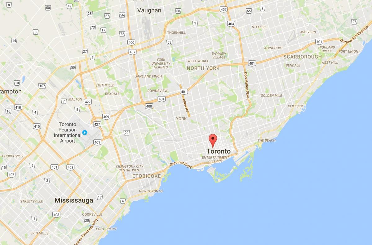 Mapa de Baldwin Aldeia do distrito de Toronto