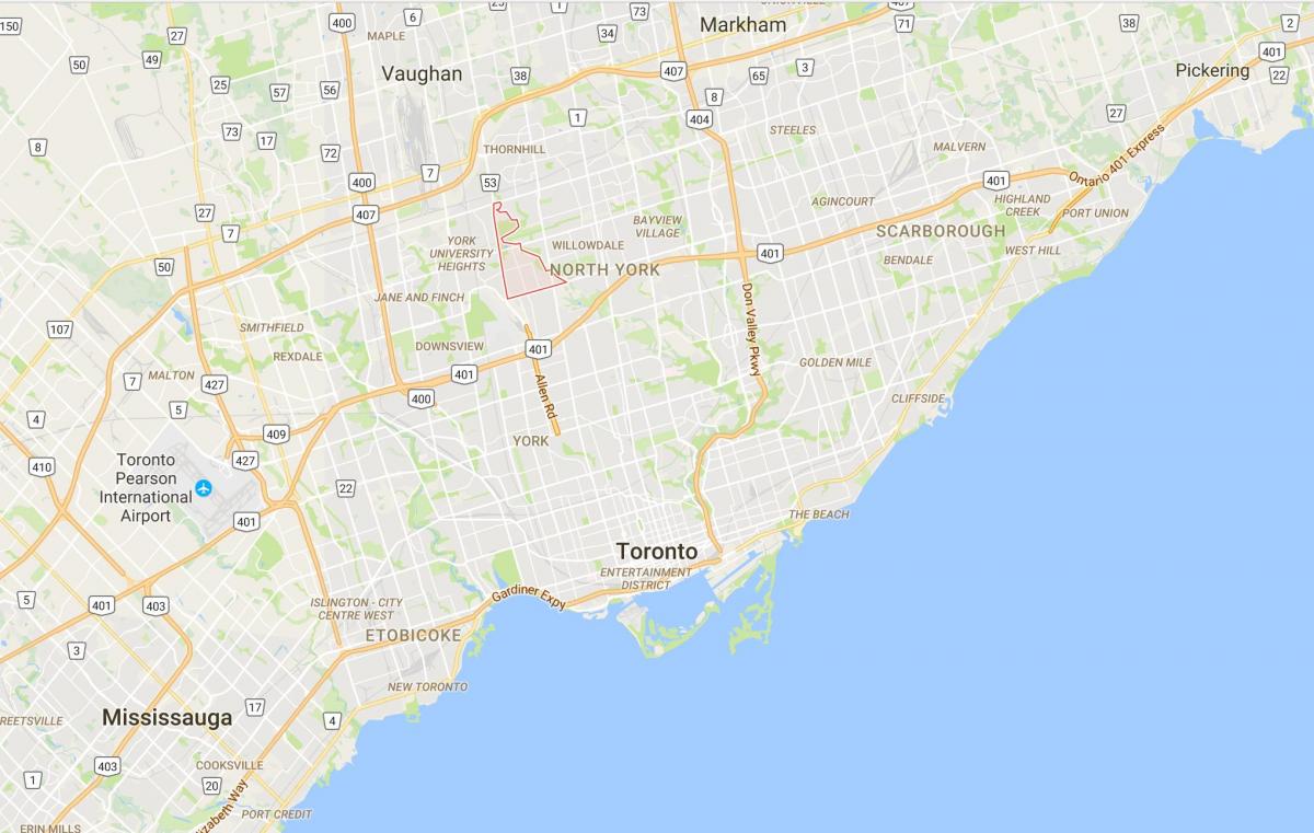 Mapa de Bathurst Mansão do distrito de Toronto