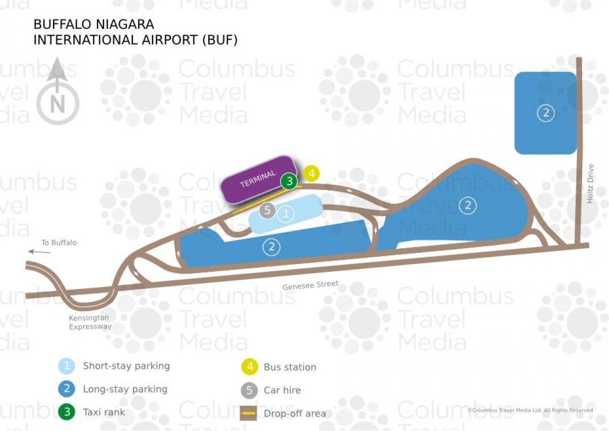 Mapa de Buffalo Niagara international airport