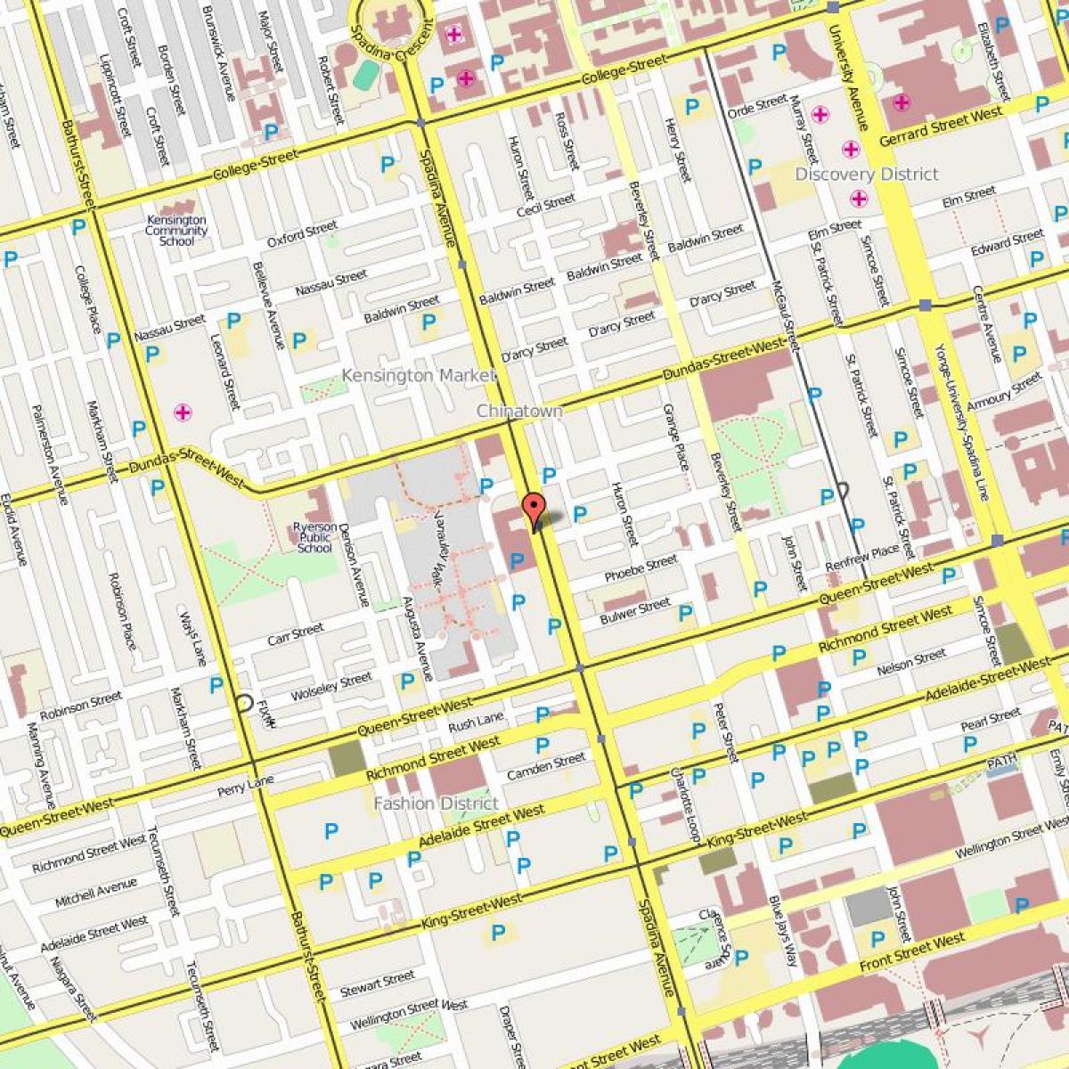 Mapa da Chinatown de Toronto