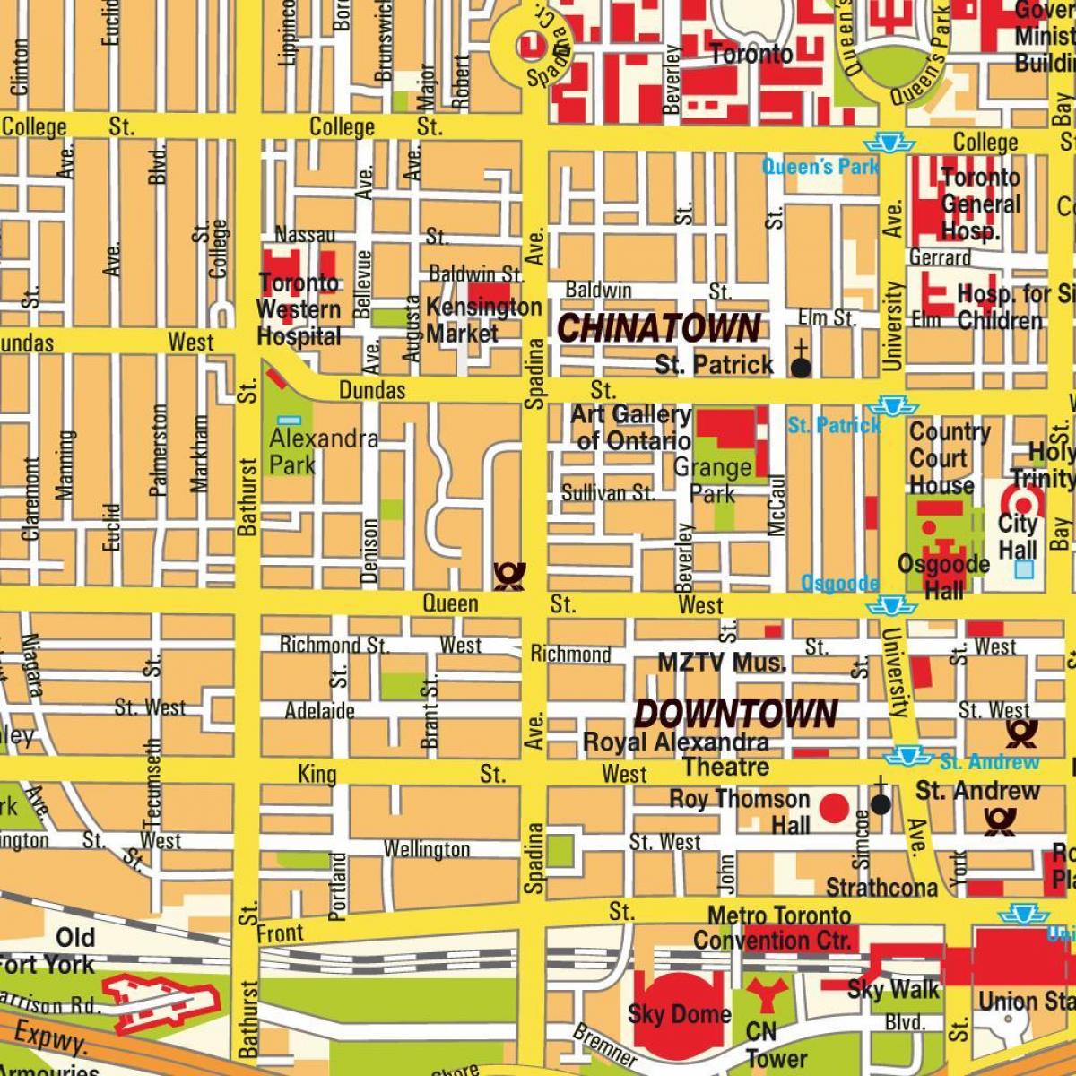 Mapa de Chinatown, em Ontário