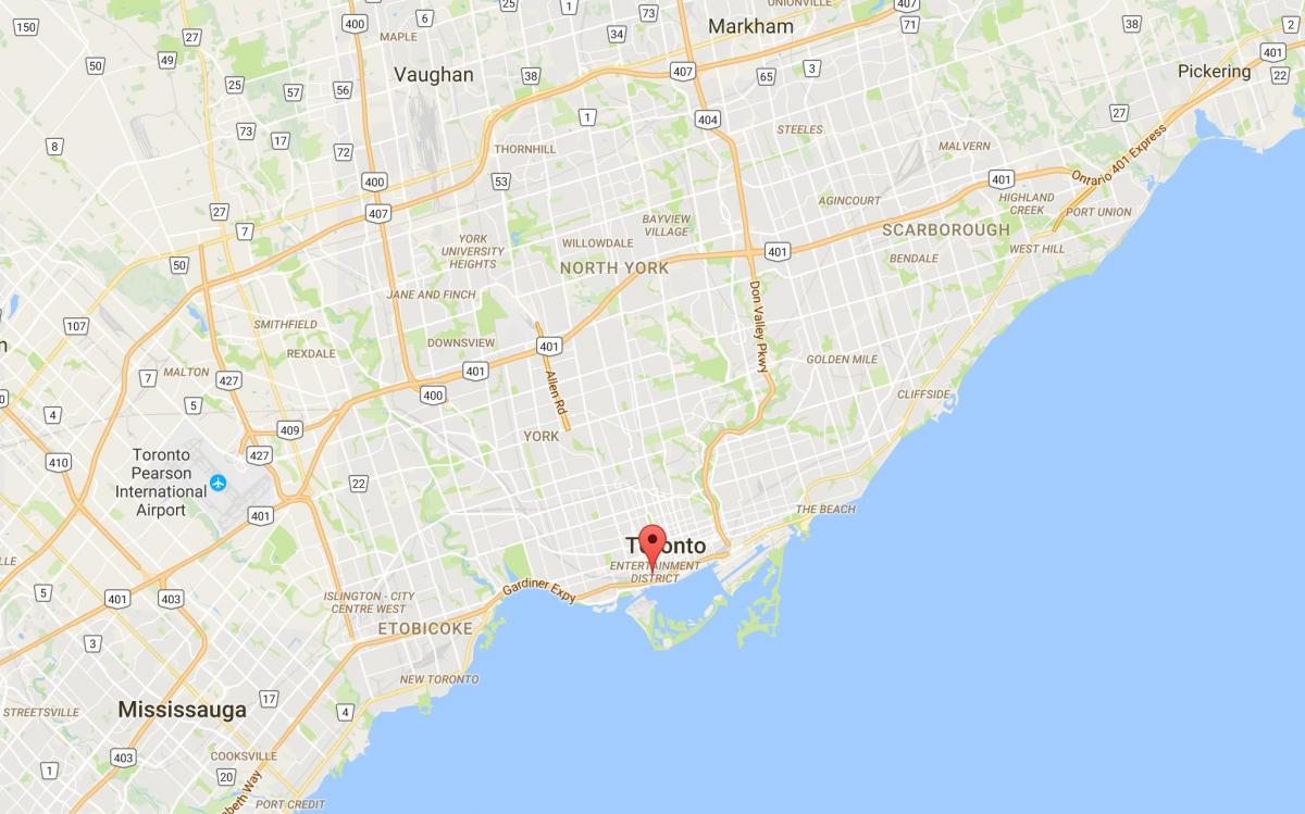Mapa de CityPlace distrito de Toronto