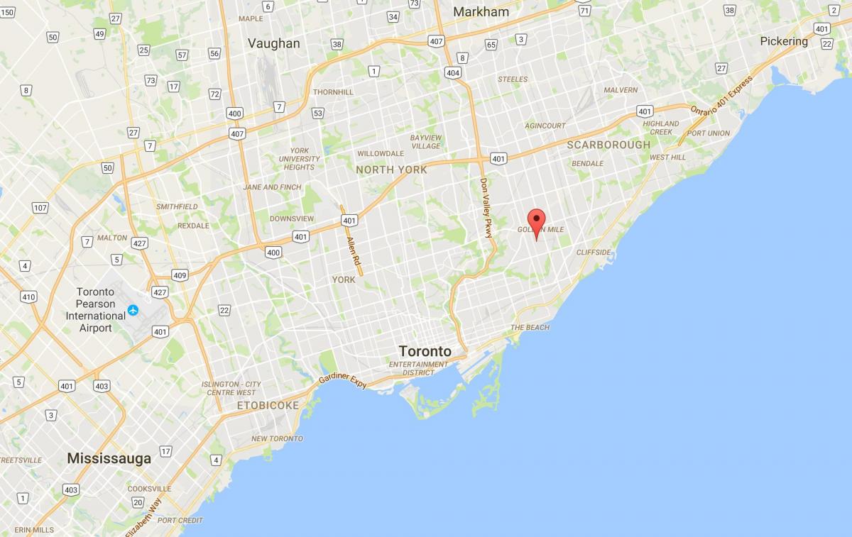 Mapa de Clairlea distrito de Toronto