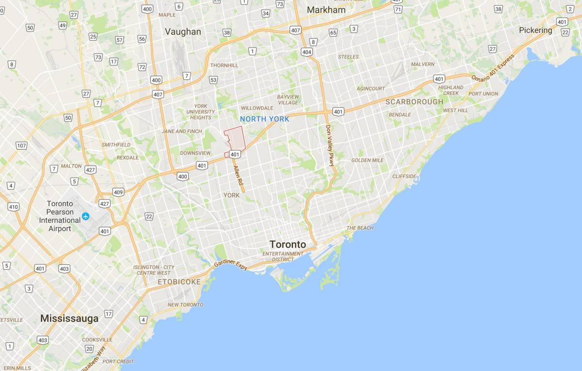 Mapa de Clanton Park district de Toronto