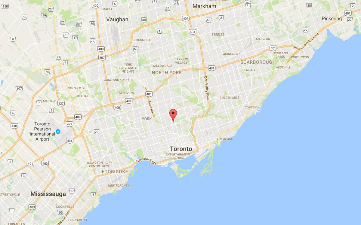 Mapa de Deer Park district de Toronto