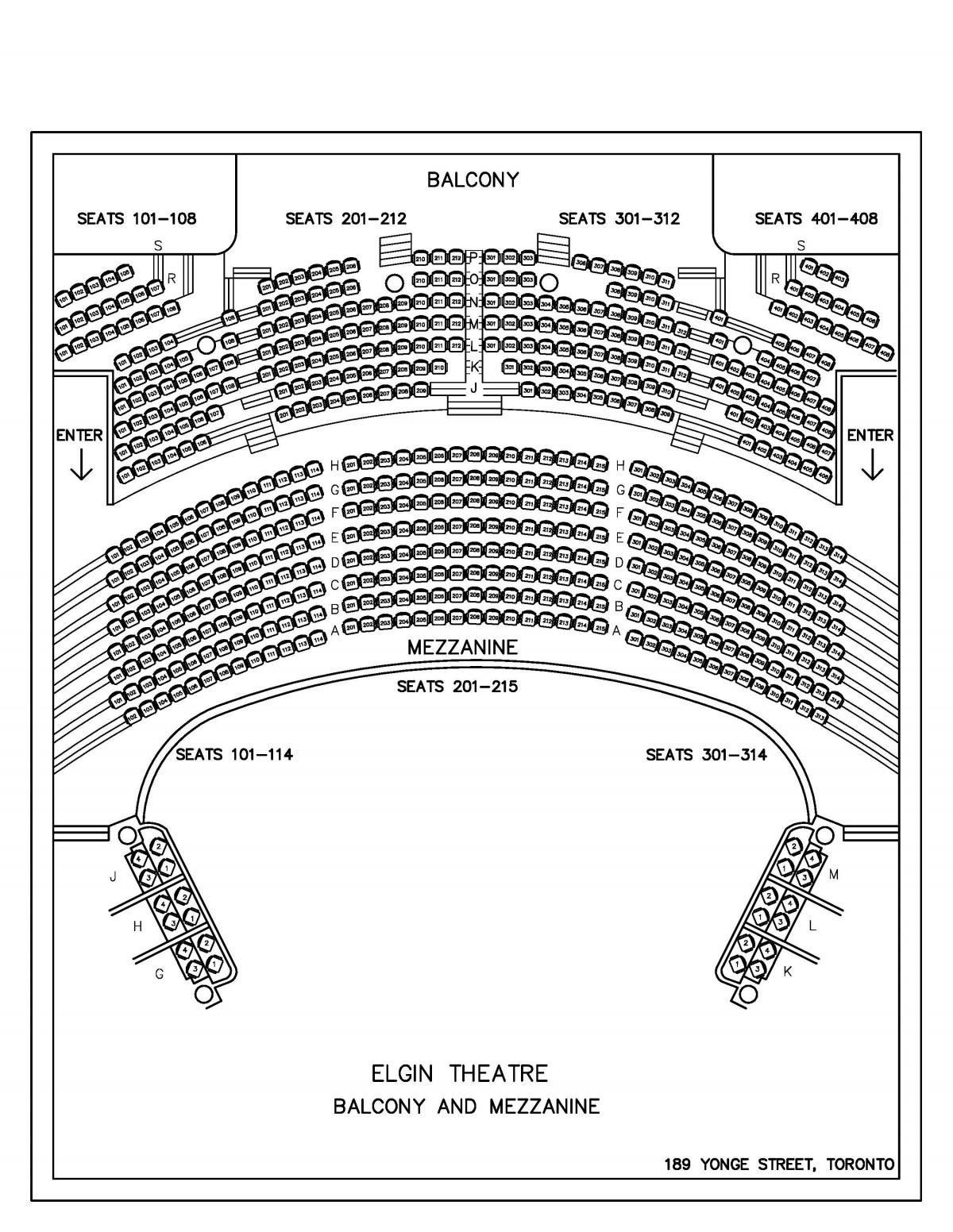 Mapa da Elgin & Jardim de Inverno do Teatro