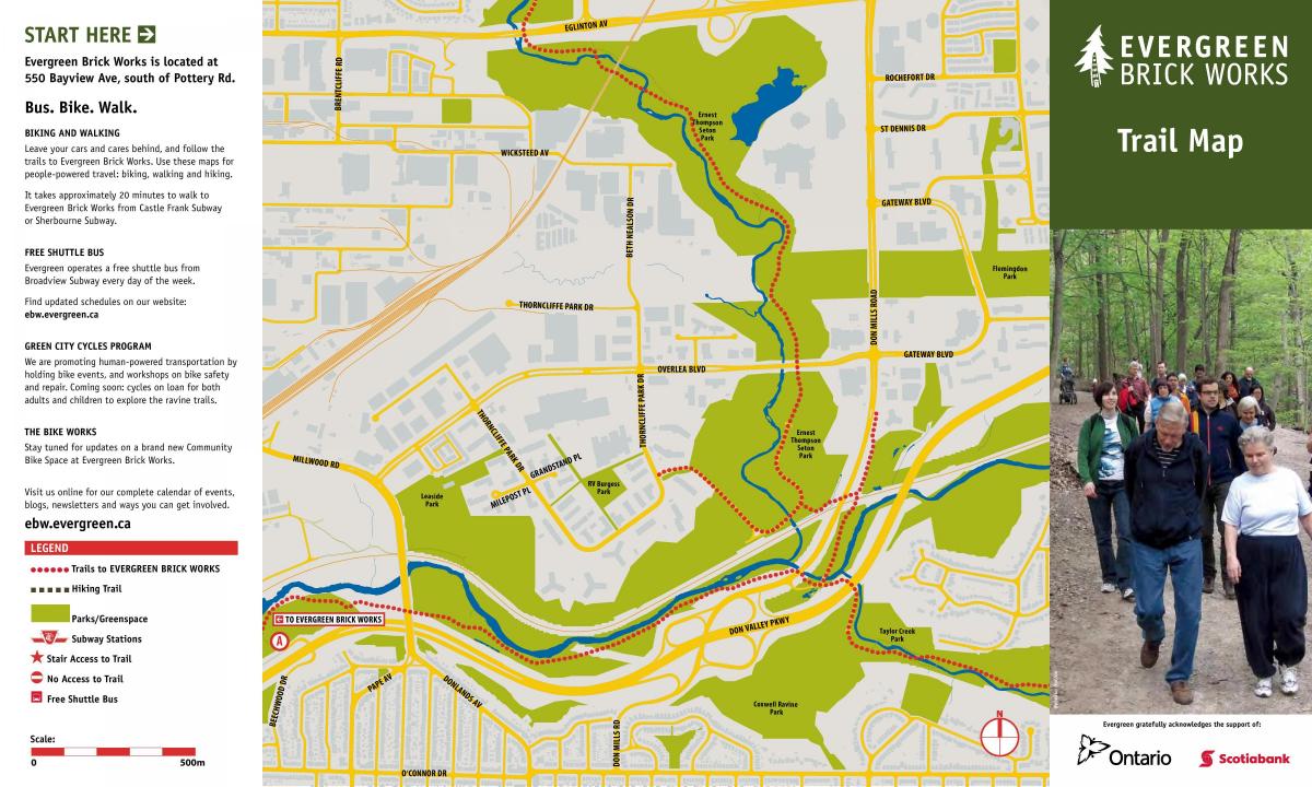 Mapa do Evergreen Olarias Toronto