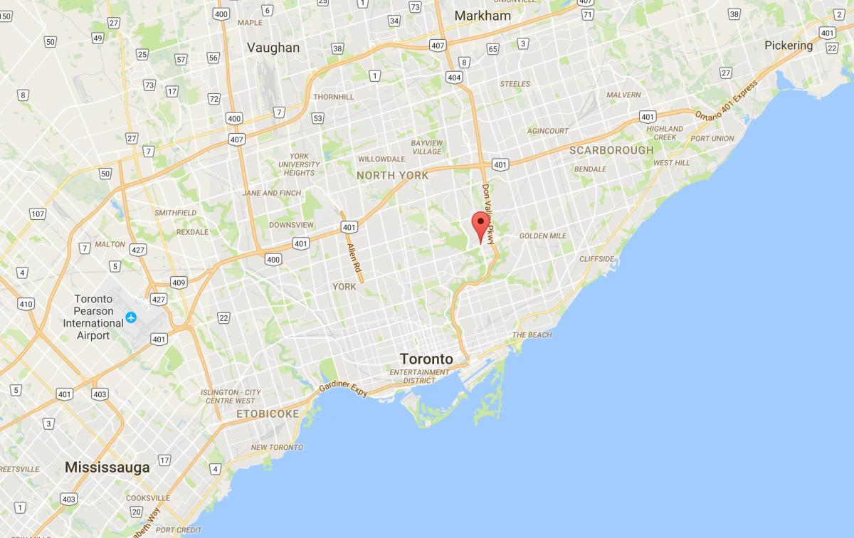Mapa de Flemingdon Park district de Toronto