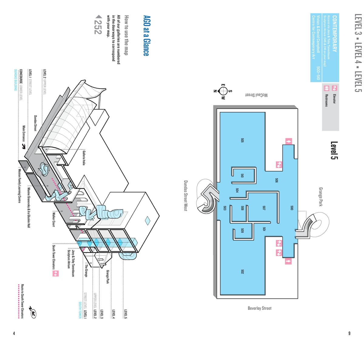 Mapa da Galeria de Arte de Ontário nível 5