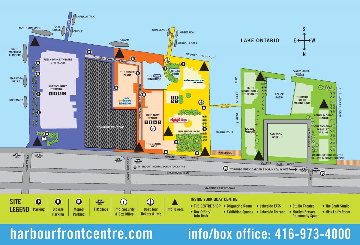 Mapa do Harbourfront Centre
