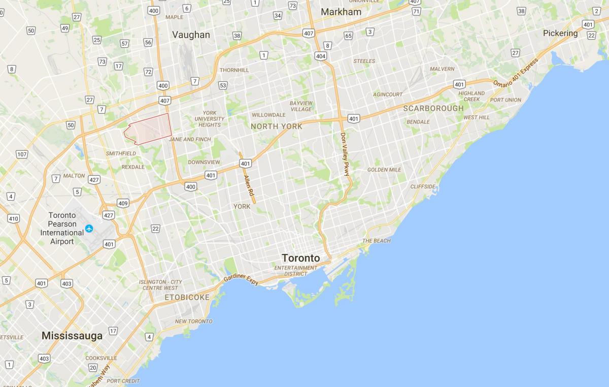 Mapa de Humber Cúpula do distrito de Toronto