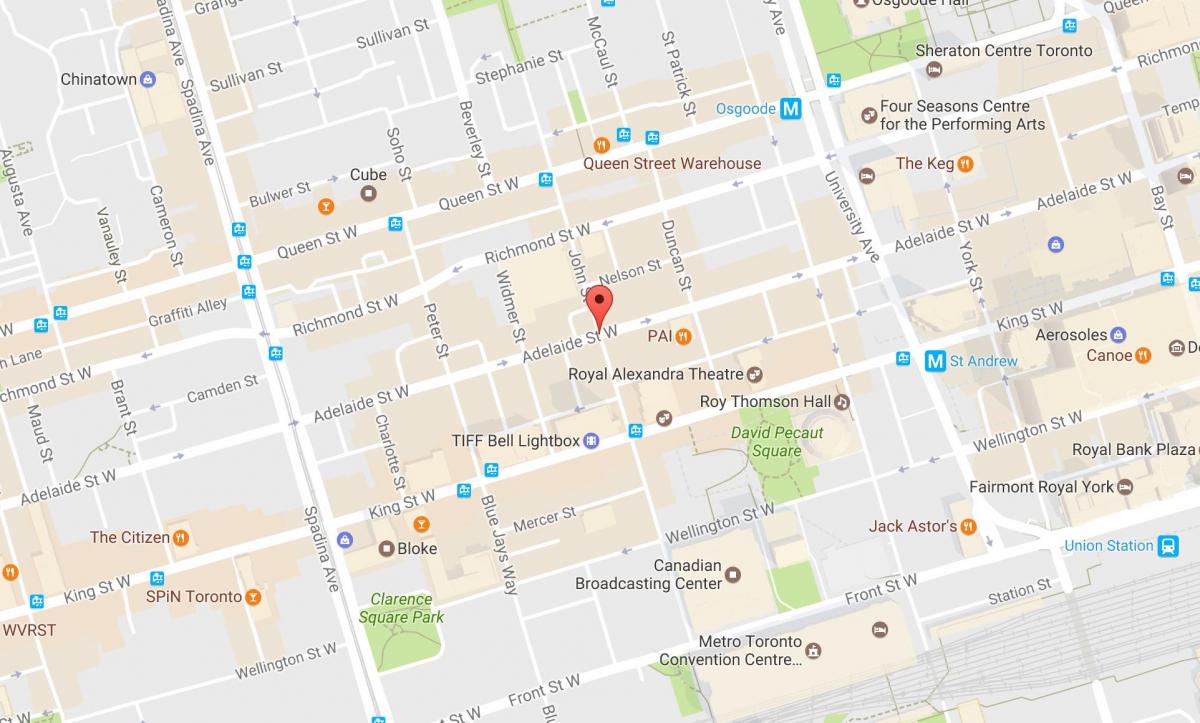 Mapa de John street, Toronto