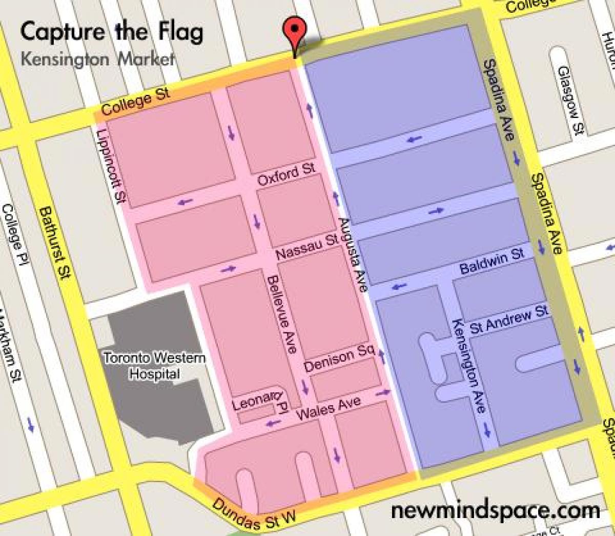Mapa do Kensington Market, Cidade de Toronto