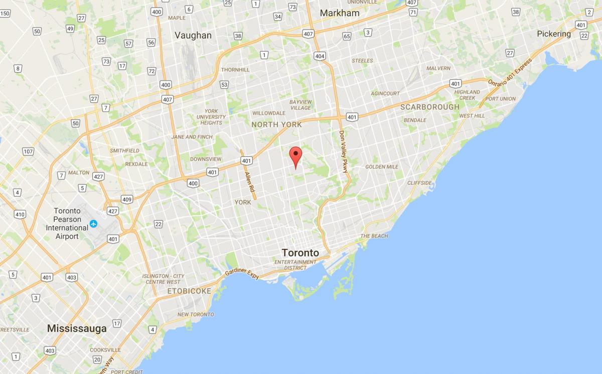 Mapa de Lawrence Park district de Toronto
