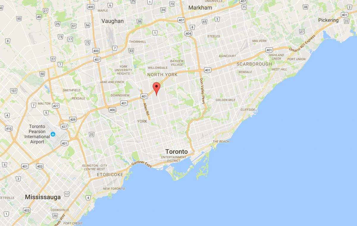 Mapa de Ledbury Park district de Toronto