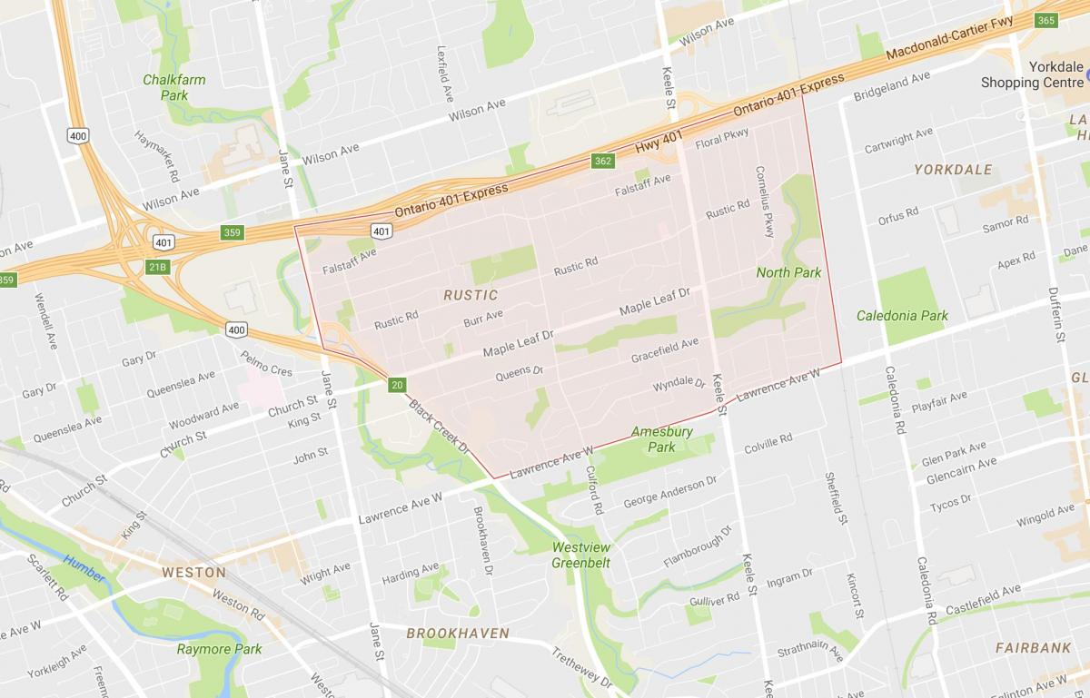 Mapa de Bordo Leafneighbourhood Toronto