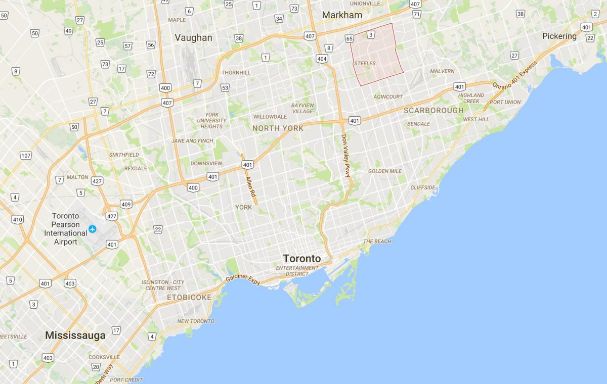 Mapa da Milliken distrito de Toronto