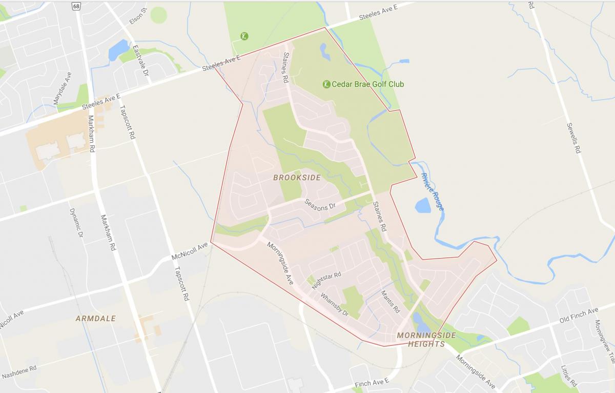 Mapa de Morningside Heights, bairro de Toronto