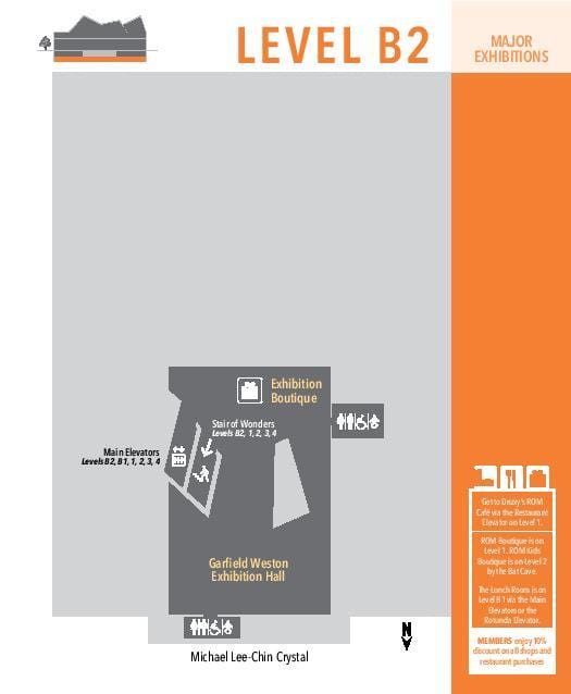 Mapa do Museu Real de Ontário nível B2