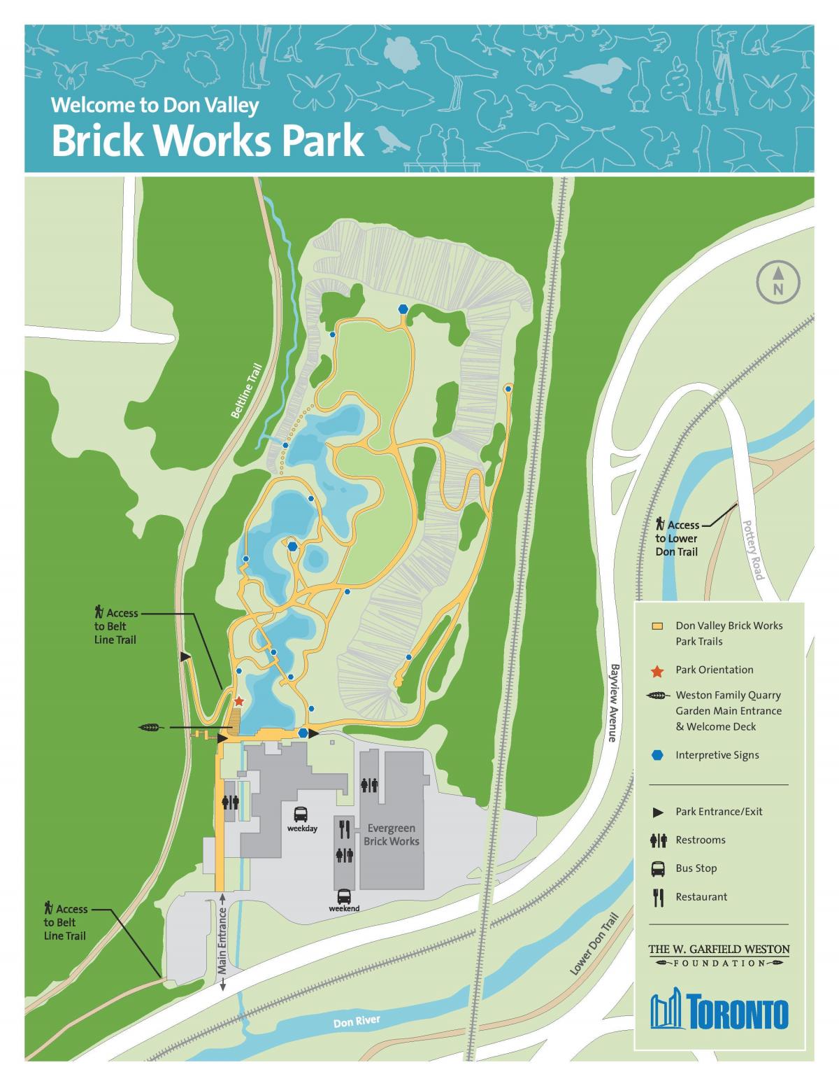 Mapa de Don Valley Tijolo Obras do parque
