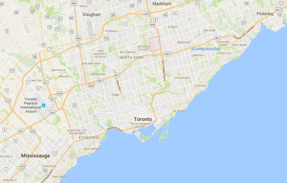 Mapa do Amendoim, do distrito de Toronto