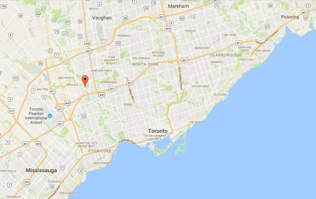 Mapa do Elms distrito de Toronto