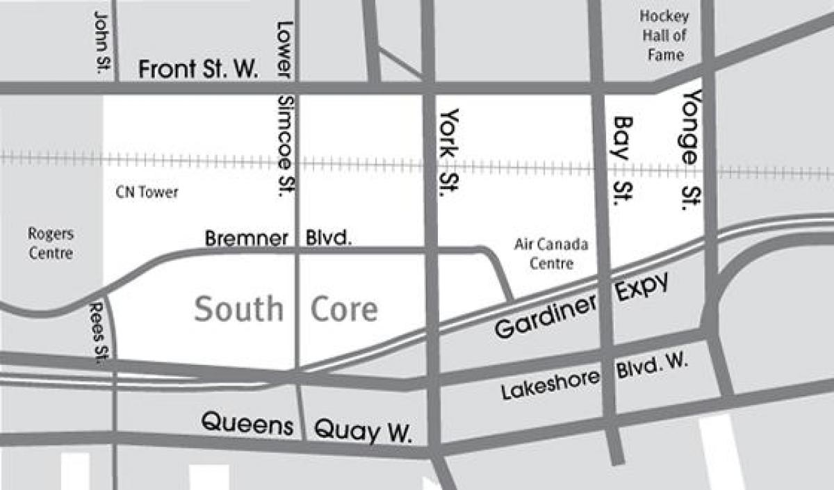 Mapa do Sul Núcleo de Toronto