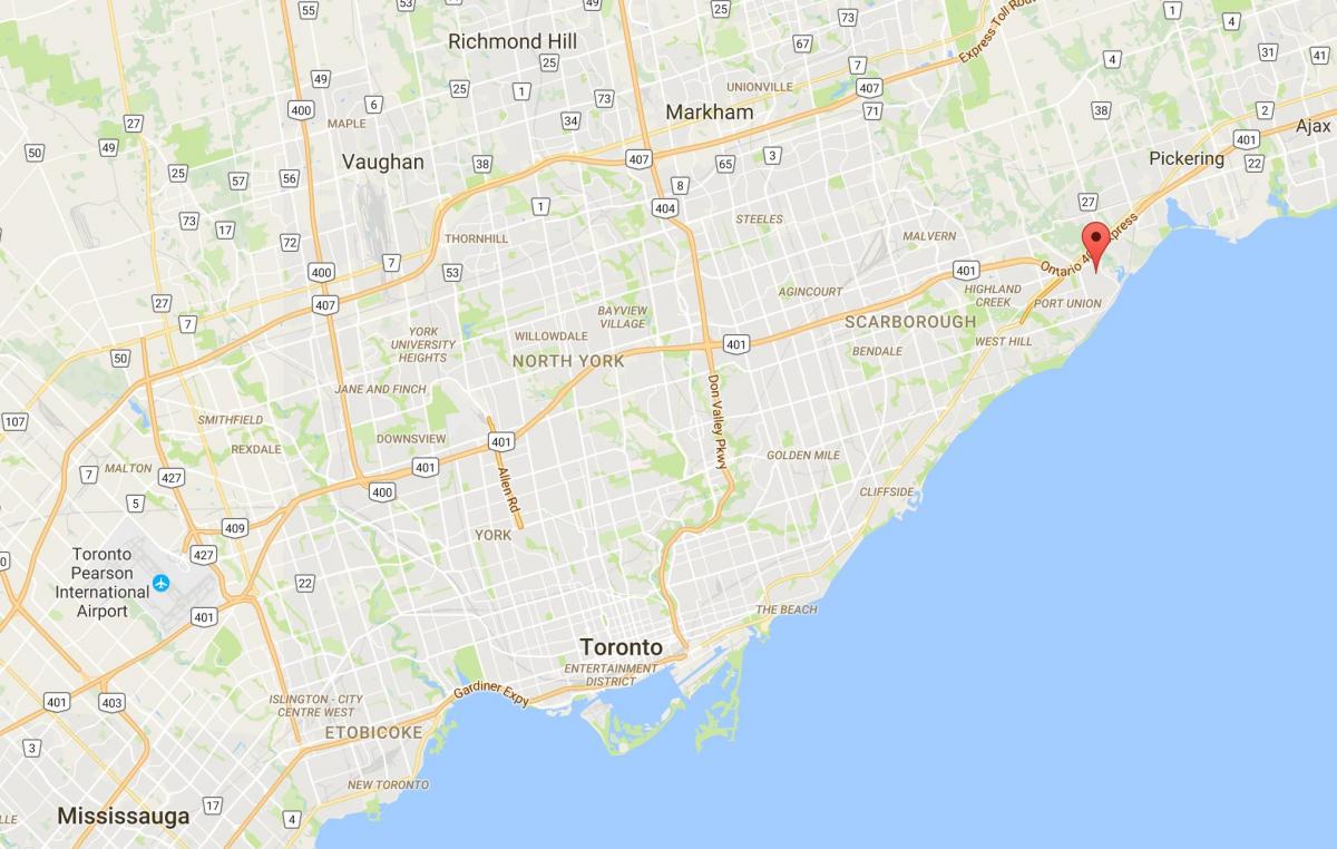 Mapa de West Rouge distrito de Toronto