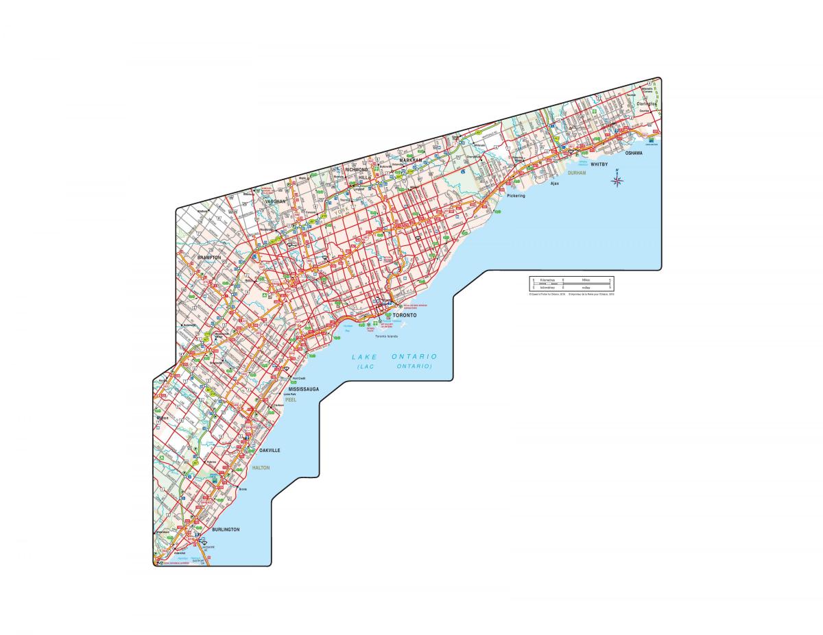 Mapa oficial da Estrada de Ontário