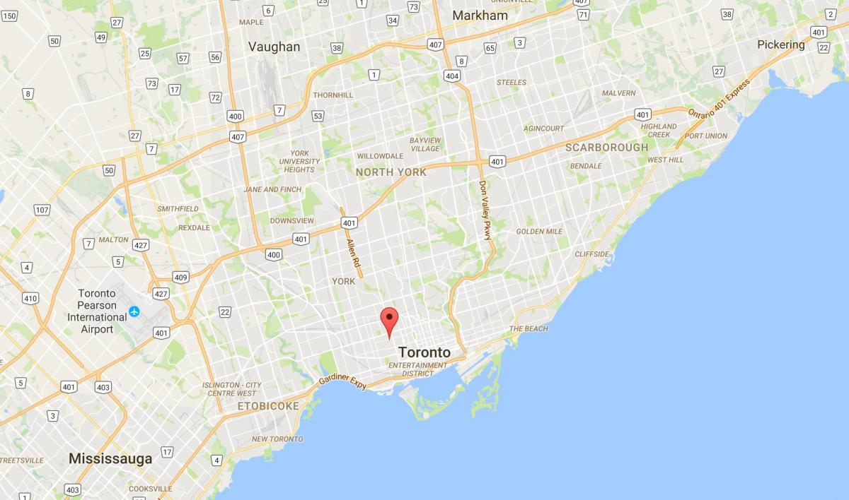 Mapa de Palmerston distrito de Toronto