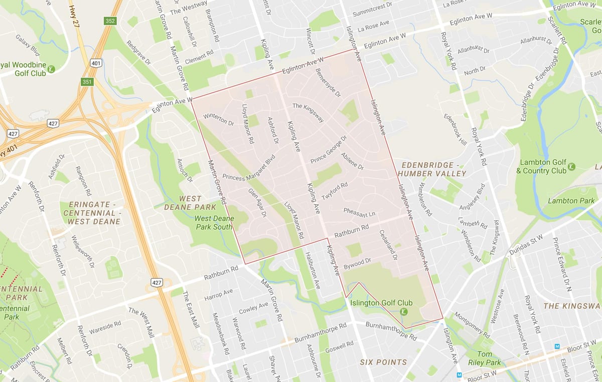 Mapa da Princesa Jardins, bairro de Toronto