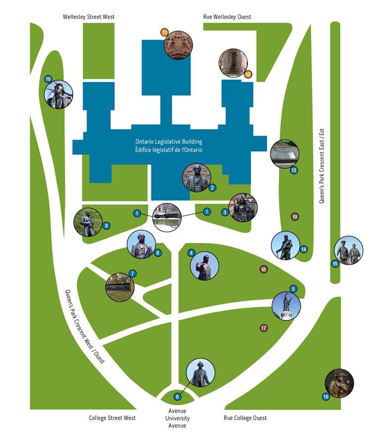 Mapa do Queen's Park, Toronto