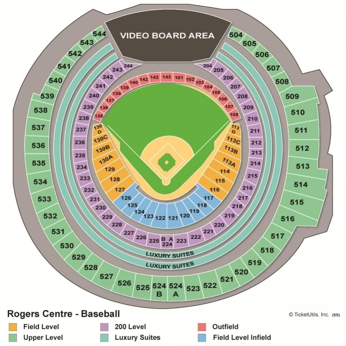 Mapa do Rogers centre de beisebol