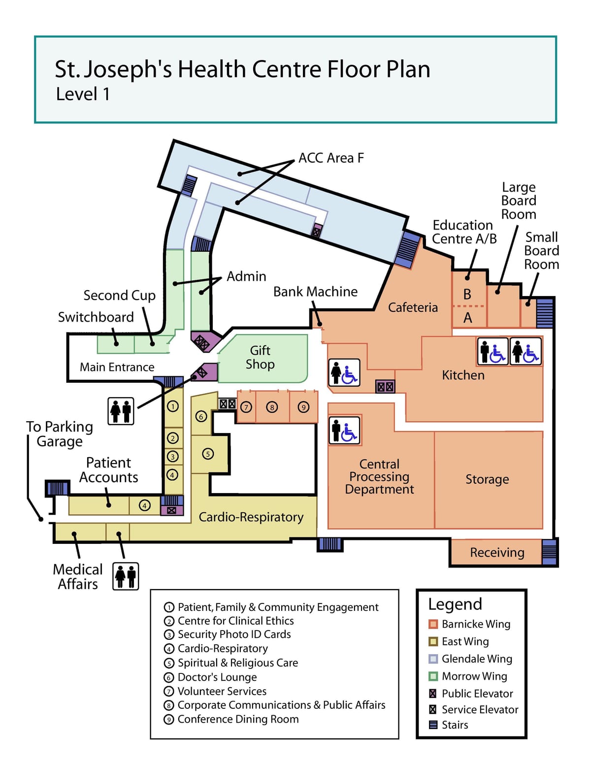 Mapa de São José do centro de Saúde de Toronto nível 1