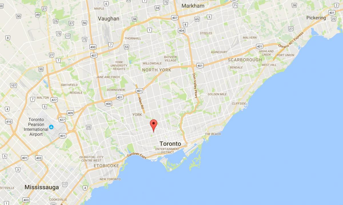 Mapa de Seaton Aldeia do distrito de Toronto