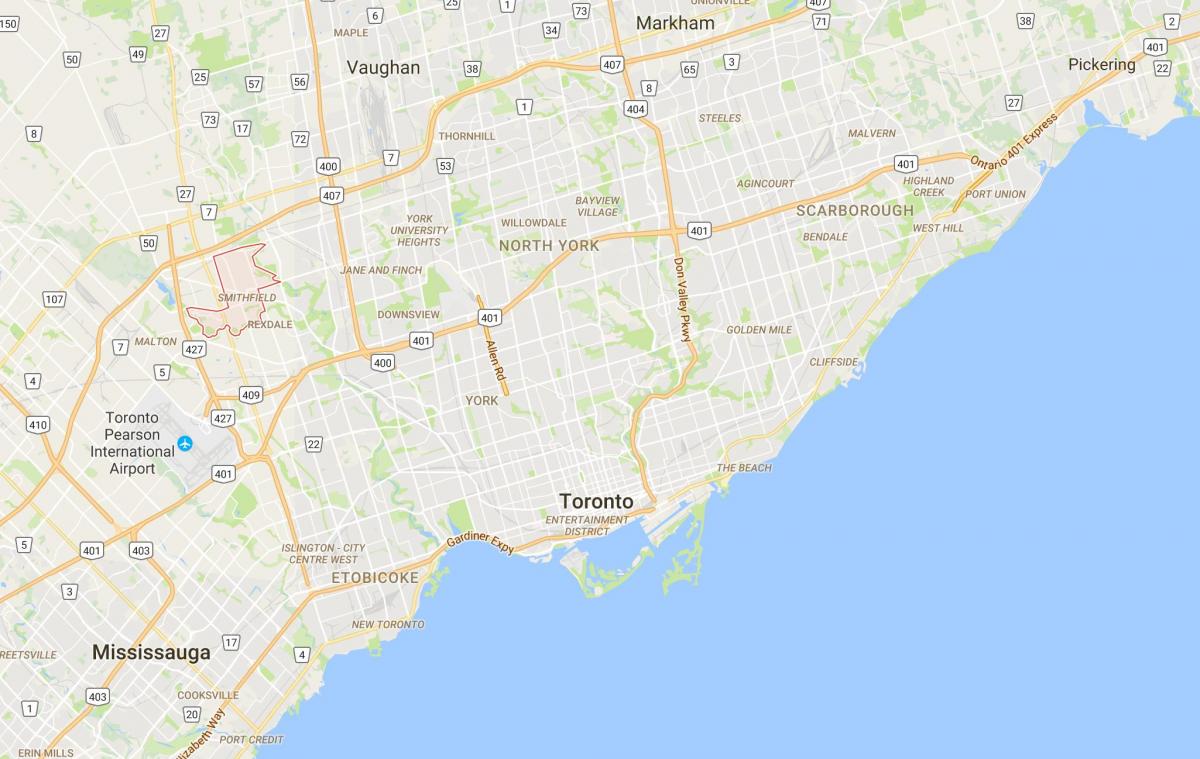 Mapa de Toronto Smithfielddistrict
