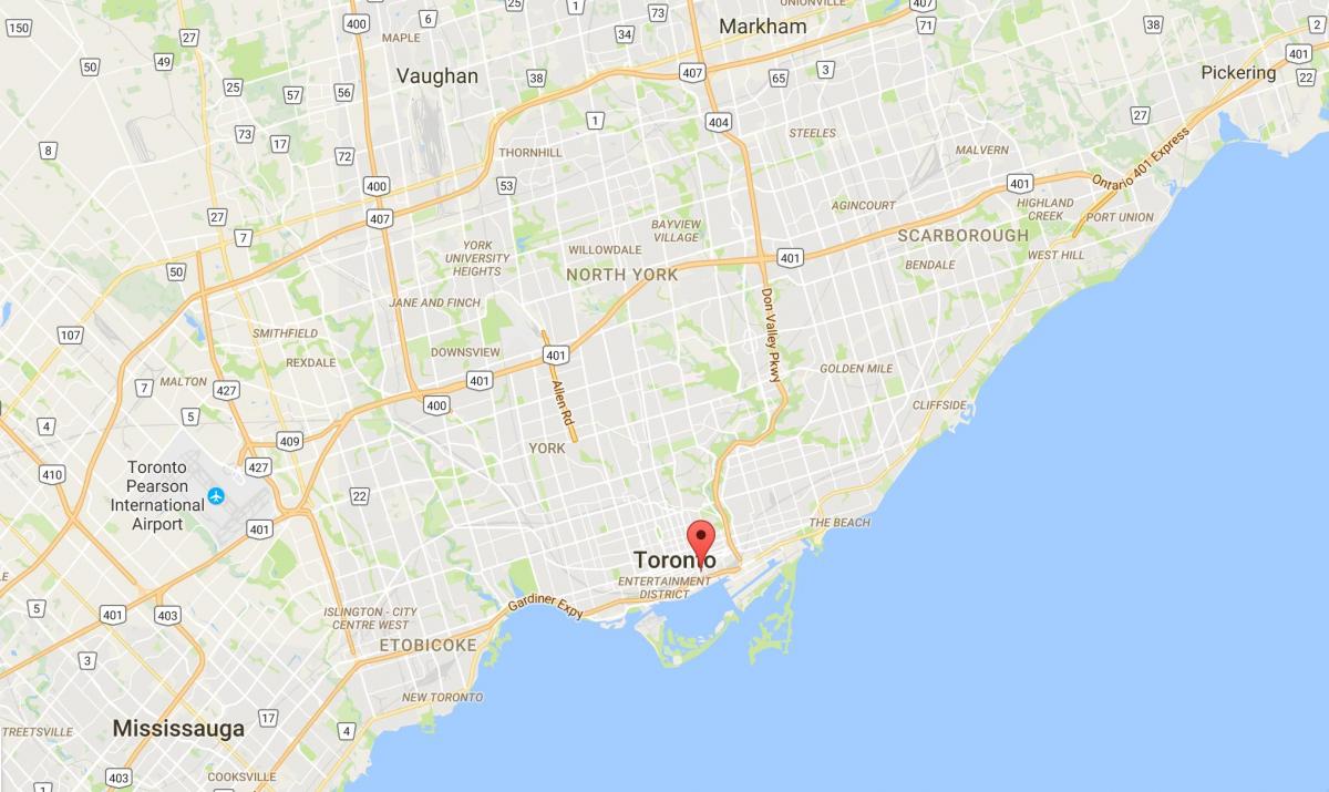 Mapa de São Lourenço, distrito de Toronto