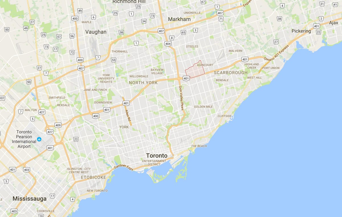 Mapa da Tam O'Shanter – Sullivandistrict Toronto