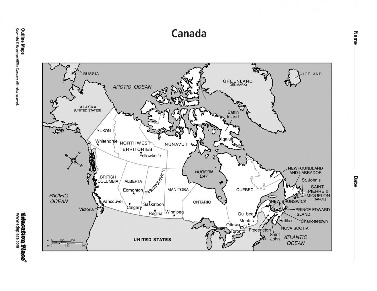 Mapa de Toronto no canadá
