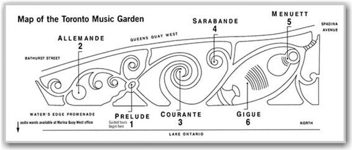 Mapa de Toronto Music Garden