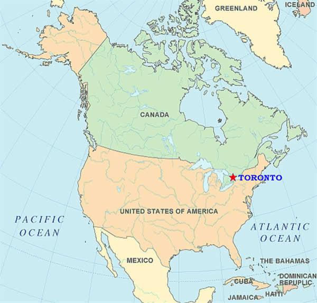 Mapa de Toronto em estados unidos