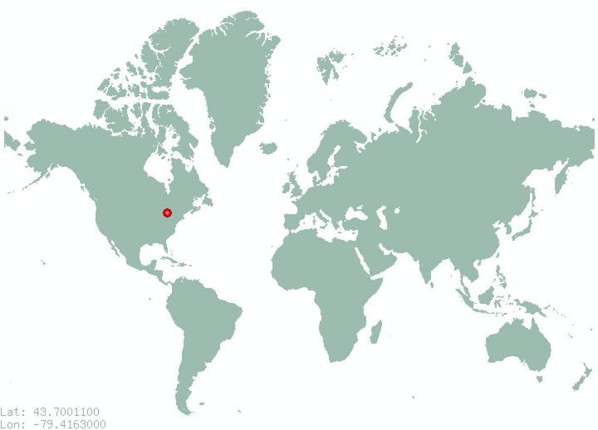 Mapa de Toronto no mundo