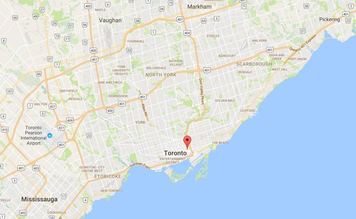 Mapa de Trefann Tribunal do distrito de Toronto