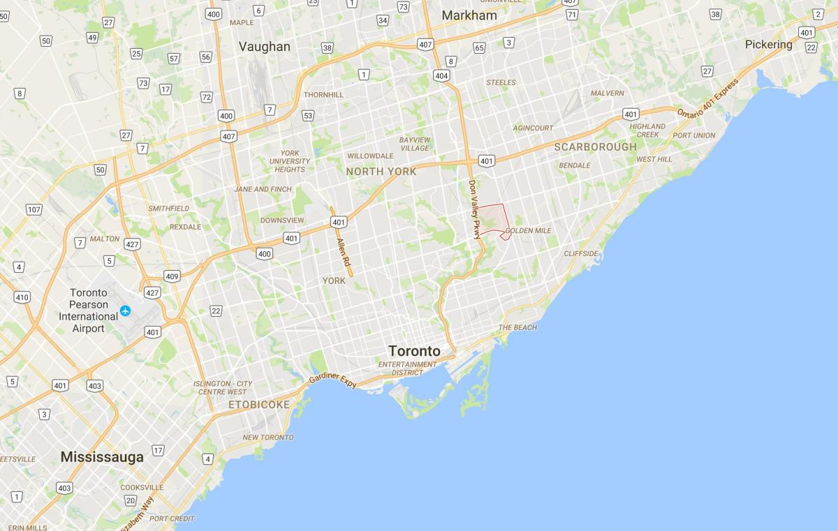 Mapa de Victoria Aldeia do distrito de Toronto